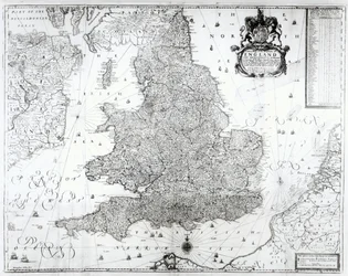 Eine neue Karte des Königreichs England und des Fürstentums Wales, 1669